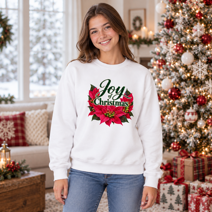 Joy of Christmas Premium White Sweatshirt Unisex
