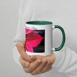 Mom's Magical Christmas Mug with Red Poinsettia Authentic Photography | White Ceramic with Green Interior | Dishwasher Microwave Safe | 11oz 15oz