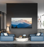 Mt. Rainier Sunset Authentic Nature Photography Print | Gallery Wrapped Canvas Horizontal Wall Art | Ready-to-Hang Biophilic Home Office Decor