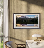 Mt. Rainier Sunset at Reflection Lake | Authentic Nature Photography | Unframed Canvas Horizontal Print | Biophilic Wall Art for Home Office Décor