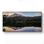 Mt. Rainier Sunset at Reflection Lake | Authentic Nature Photography | Unframed Canvas Horizontal Print | Biophilic Wall Art for Home Office Décor