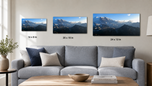 Summer Brilliance — Mt. Rainier Glacier View Closeup Photography | Unframed Horizontal Panoramic Canvas Biophilic Wall Art