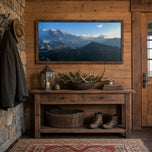 Summer Brilliance — Mt. Rainier Glacier View Closeup Photography | Unframed Horizontal Panoramic Canvas Biophilic Wall Art