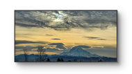 Mt. Rainier Winter Sunset Sky - Authentic Nature Photography - Unframed Canvas Horizontal Print - Biophilic Mountain Landscape Wall Art