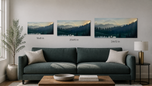 Summer Brilliance — Mt. Rainier Sunset at Tipsoo Lake | Unframed Canvas Print | Biophilic Wall Art