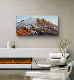Mt. Rainier in Summer Sunset | Authentic Nature Closeup Photography | Gallery Wrapped Canvas Horizontal Print | Biophilic Wall Art for Home