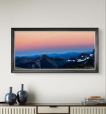 The Virtue of God Mt. Rainier in Summer Sunset | Authentic Nature Photography 2 Prints Set | Unframed Horizontal Canvas Wall Art | Biophilic Style Home Decor