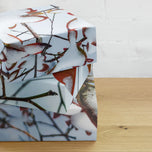 Nature-Inspired Holiday Gift Premium Wrapping Paper Featuring Winter Snow Red Leaves Authentic Photography | 28.75"×19.75" Set of 3 Sheets