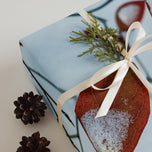 Nature-Inspired Holiday Gift Premium Wrapping Paper Featuring Winter Snow Red Leaves Authentic Photography | 28.75"×19.75" Set of 3 Sheets