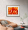 Orange Rose Petals with Raindrops - Authentic Macro Photography - Unframed Canvas Horizontal Print - Biophilic Style Wall Art Decor