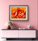 Orange Rose Petals with Raindrops - Authentic Macro Photography - Unframed Canvas Horizontal Print - Biophilic Style Wall Art Decor