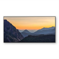 Summer Brilliance - Peaceful Sunset Over Mt. Rainier National Park | Unframed Horizontal Panoramic Canvas Biophilic Wall Art