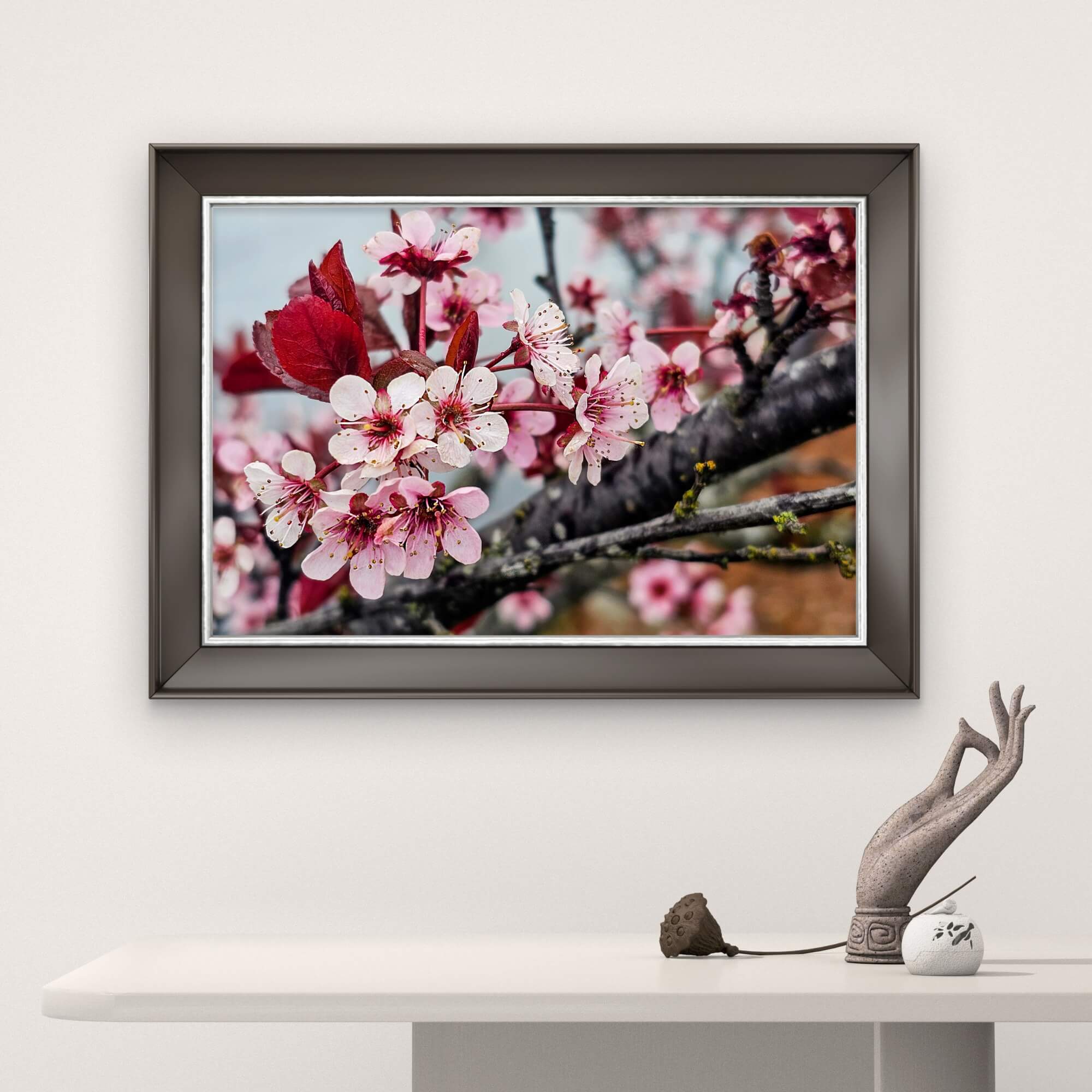 Pink Cherry Blossom Horizontal Canvas Set of 2 | Nature