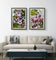 Pink Cherry Blossom Macro Photography Canvas Set of 2 | Unframed Vertical Prints | Biophilic Décor for Living Room, Bedroom & Office