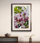 Pink Cherry Blossom Macro Photography Canvas Set of 2 | Unframed Vertical Prints | Biophilic Décor for Living Room, Bedroom & Office