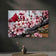 Pink Cherry Gallery‑Wrapped Canvas Wall Art | Macro Photography Horizontal Print