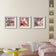 Pink Lily Blossom Canvas Wall Art Set of 3 | Unframed Square Macro Photography Prints | Spring Magic Collection