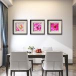 For Rose Lovers - Pink Roses Macro Photography | Unframed Square Canvas Wall Art Set of 4 for Living Room