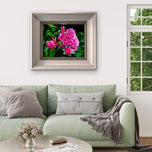 For Rose Lovers - Pink Roses Closeup Photography | Unframed Horizontal Canvas Wall Art Print for Living Room