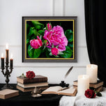 For Rose Lovers - Pink Roses Closeup Photography | Unframed Horizontal Canvas Wall Art Print for Living Room