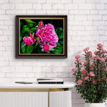 For Rose Lovers - Pink Roses Closeup Photography | Unframed Horizontal Canvas Wall Art Print for Living Room
