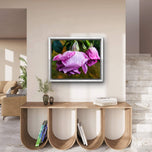 For Rose Lovers — Pink Rainy Roses Closeup Photography | Unframed Canvas Wall Art Set of 4 for Living Room