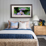 Summer Brilliance — Fairy Hydrangea | Purple Flower Macro Wall Art Set of 2 | Magical Summer Garden | Unframed Horizontal Canvas Prints