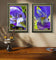 Purple Iris Canvas Print Set of 4 | Step Inside Spring's Most Dramatic Bloom | Authentic Macro Photography | Biophilic Horizontal & Vertical Wall Art