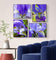 Purple Iris Canvas Print Set of 4 | Step Inside Spring's Most Dramatic Bloom | Authentic Macro Photography | Biophilic Horizontal & Vertical Wall Art