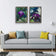 Summer Brilliance — Purple Iris Flower Photography | Unframed Vertical Canvas Wall Art Set of 2 for Living Room