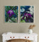 Summer Brilliance — Purple Iris Flower Photography | Unframed Vertical Canvas Wall Art Set of 2 for Living Room