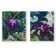 Summer Brilliance — Purple Iris Flower Photography | Unframed Vertical Canvas Wall Art Set of 2 for Living Room