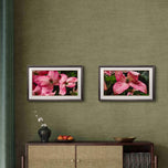 Moody Pink Dogwood Canvas Wall Art Set of 2 — Rain-Kissed Macro Botanical Prints