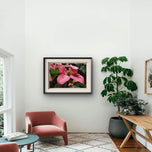 Moody Pink Dogwood Canvas Wall Art Set of 2 — Rain-Kissed Macro Botanical Prints