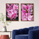 Rain-Kissed Pink Rhododendrons Canvas Wall Art Set of 3 | Pacific Northwest Macro Photography Vertical Prints | Botanical Décor for Home & Office
