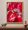 Red Tulip Macro Canvas Print Set of 4 | Feel Spring's Bold Energy | Authentic Floral Photography | Biophilic Vertical & Horizontal Wall Art