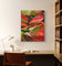 Red Succulents with Raindrops | Vertical Gallery Wrapped Canvas Print | Nature Photography Wall Art for Home & Office