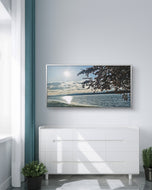 Digital 3 Prints 2x1 & 3x2 & 16x9 Ratios | Sea Sunset with Vibrant Leaves Authentic Photography | Instant Download for Home Wall Art Décor & Multi-Device Wallpapers