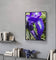 Kissed by Rain — Siberian Iris Macro Photography | Unframed Canvas Print | Purple Floral Wall Art
