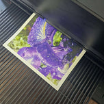 Kissed by Rain — Siberian Iris Macro Photography | Unframed Canvas Print | Purple Floral Wall Art