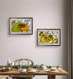 Winter Snowy Leaves Photography | Nature's Seasonal Magic | Set of 4 Canvas Prints | Biophilic Wall Art