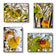 Winter Snowy Leaves Photography | Nature's Seasonal Magic | Set of 4 Canvas Prints | Biophilic Wall Art