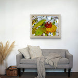 Winter Snowy Leaves Photography | Nature's Seasonal Magic | Set of 4 Canvas Prints | Biophilic Wall Art