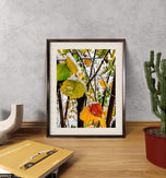 Winter Snowy Leaves Photography | Nature's Seasonal Magic | Set of 4 Canvas Prints | Biophilic Wall Art