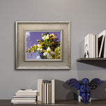 Kissed by Rain — Spirea Flowers with Raindrops Macro Photography | Biophilic White Floral Canvas Wall Art | Unframed Horizontal Print