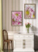 Spring Pink Flowers Canvas Wall Art Set of 3 | Unframed Vertical Macro Photography Prints | Biophilic Décor for Living Room, Bedroom & Office