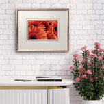 Spring Red Flowers Canvas Wall Art Set of 2 | Unframed Horizontal Macro Photography Prints | Biophilic Décor for Living Room, Bedroom & Office