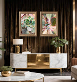 Spring Succulents Canvas Print Set of 3 | Bring Calm Indoors | Authentic Macro Photography | Biophilic Vertical Wall Art for Home Décor