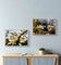 Sunset Apple Blossom Canvas Set of 3 | Horizontal Macro Photography Unframed Prints | Biophilic Wall Art for Living Room, Bedroom & Office