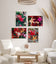 Autumn Vibrant Leaves Authentic Macro Photography | Unstretched Canvas Prints Set of 4 Mixed Orientation Wall Art | Biophilic Style Decor